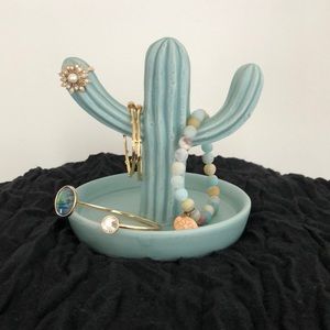 Cactus Trinket Dish. Jewelry organizer. Boho style